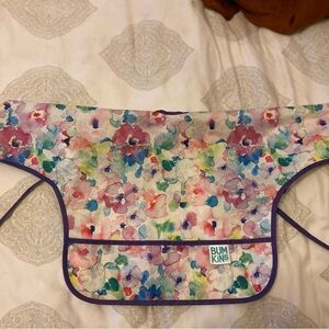 Bumkins Watercolor Floral Kids Sleeved Bib